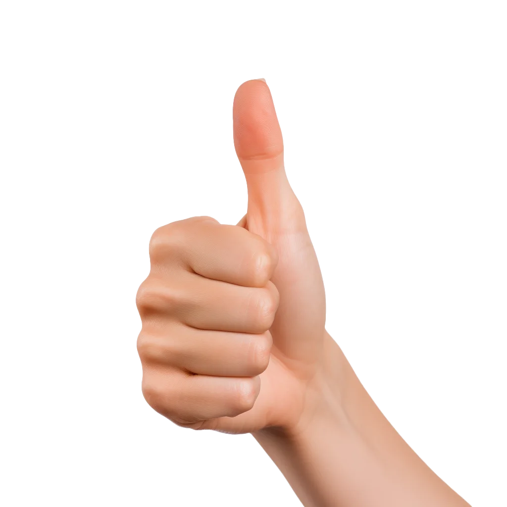 Hand Gesturing Thumbs Up Positive Rating Sign Free PNG