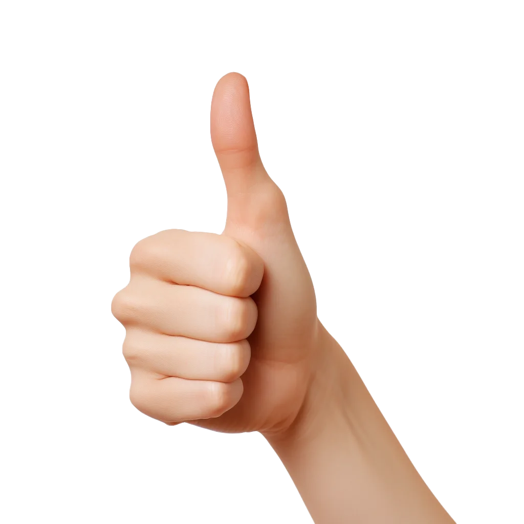 Thumbs Up Approval Sign High Quality Guarantee Free PNG