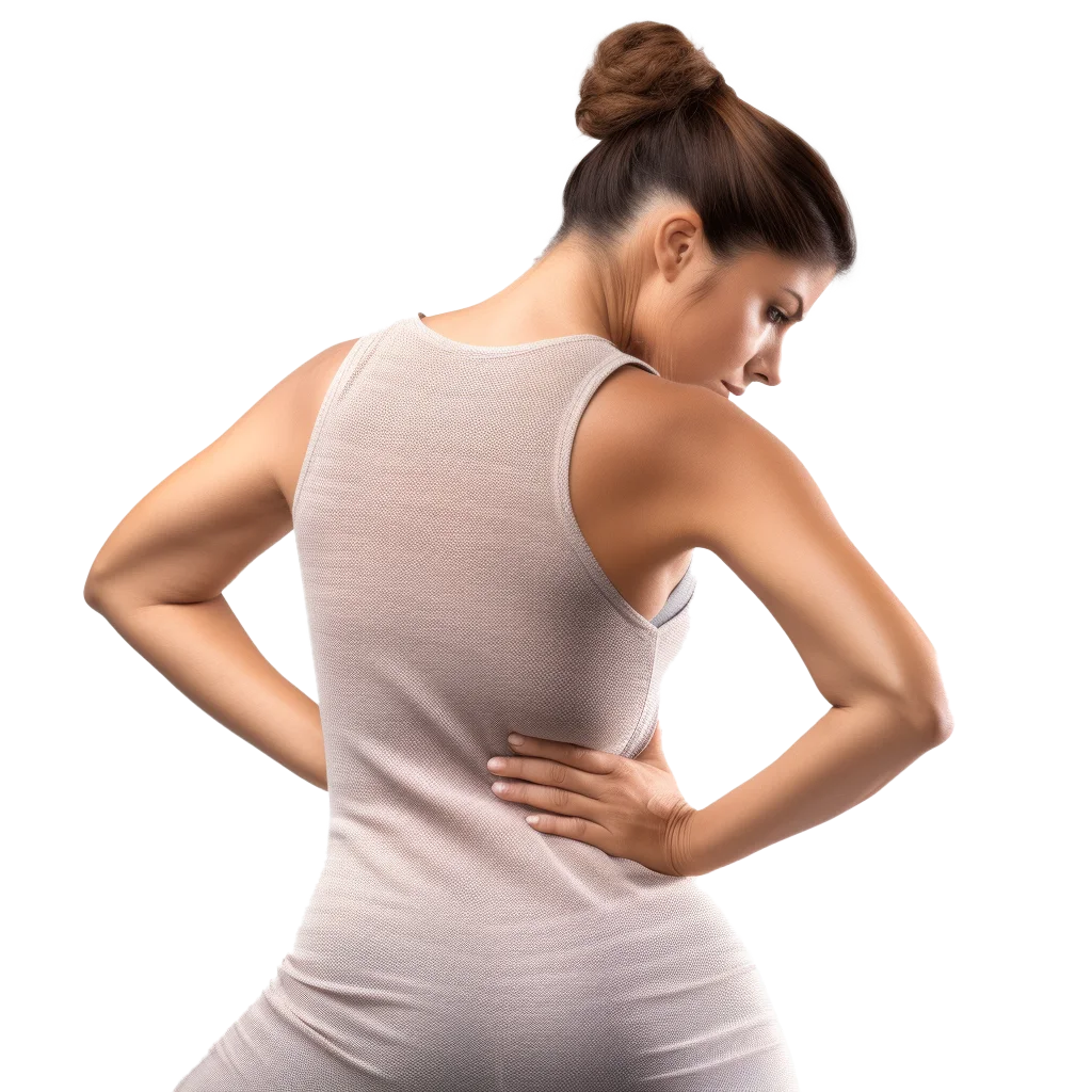 Woman Suffering From Lower Back Pain Injury Free PNG