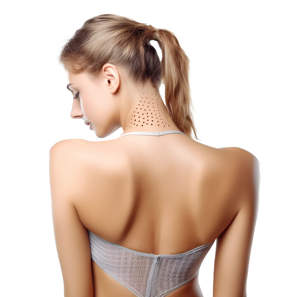 Woman Bare Back And Neck Skincare Model Cutout Free PNG