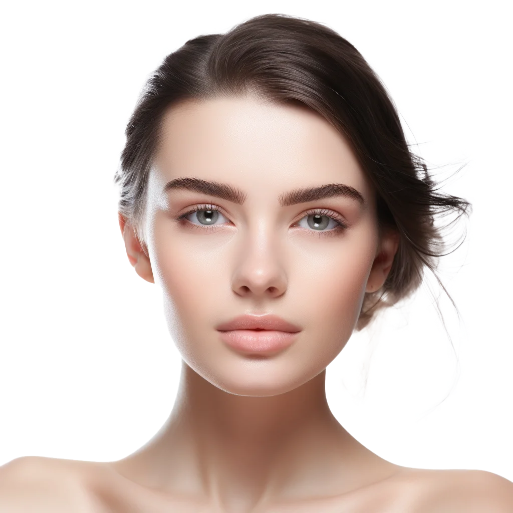Brunette Woman Beauty Headshot Skincare Model Cutout Free PNG