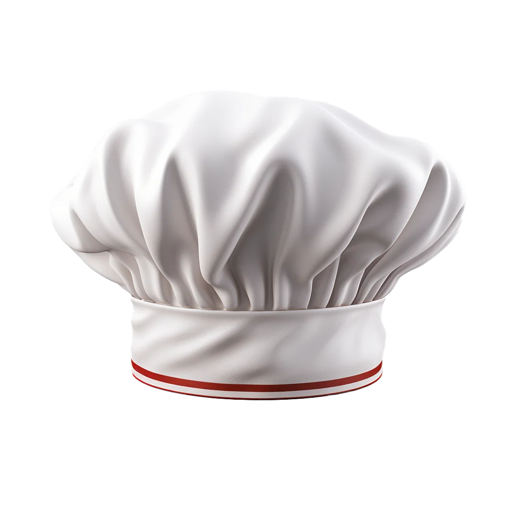White Pleated Chef Hat Toque Blanche Kitchen Uniform Free PNG