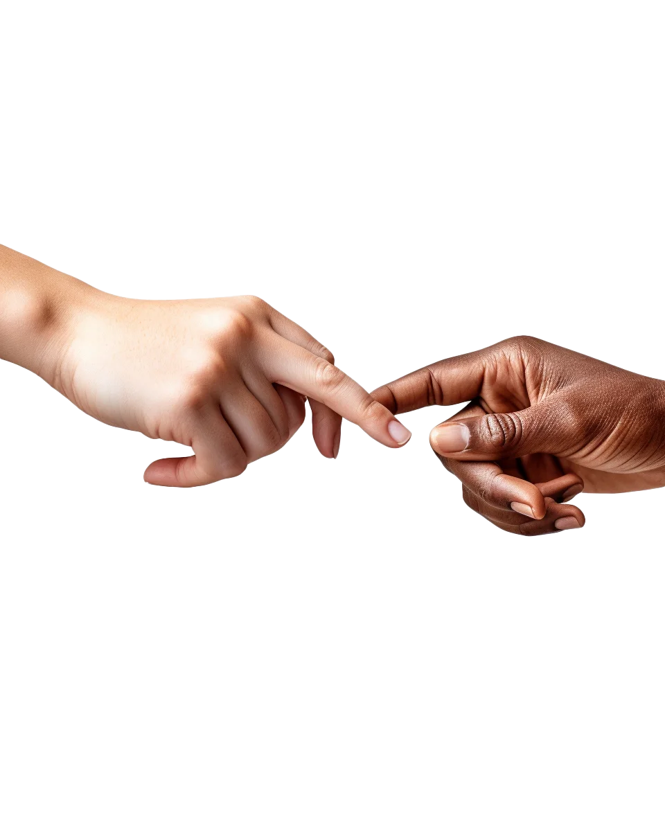 Two Hands Touching Index Fingers Connection Gesture Free PNG