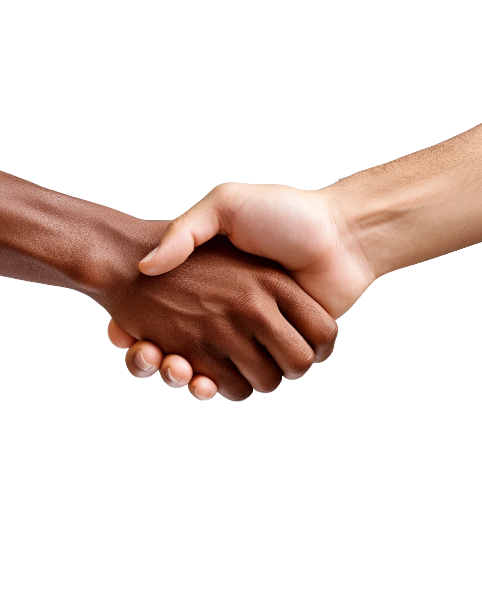 Diverse Multiethnic Business Handshake Deal Cutout Free PNG