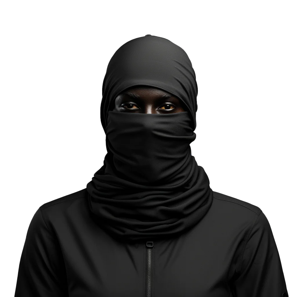 Men Streetwear Black Balaclava Hood Free PNG