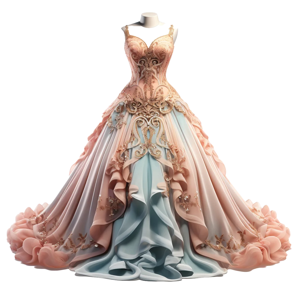 Victorian Fantasy Ball Gown Strapless Fairy Dress Free PNG