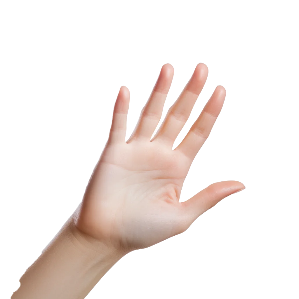 Open Female Hand Palm Gesture Skin Care Model Cutout Free PNG