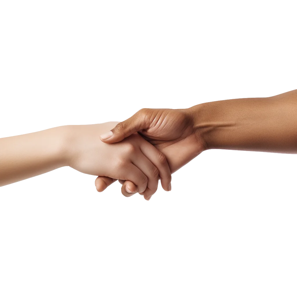 Two Hands Interlocking Fingers Gentle Clasp Cutout Free PNG