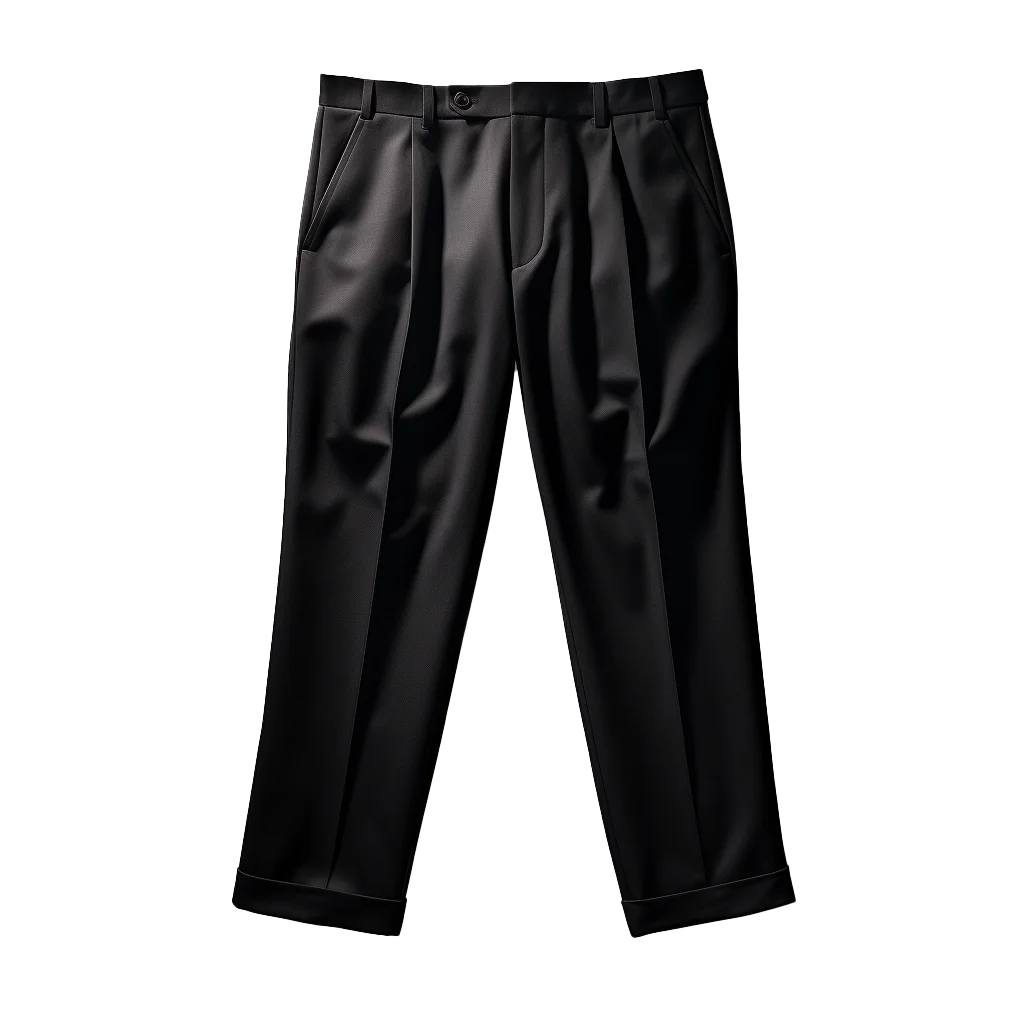 Men Tailored Black Cropped Trousers Free PNG
