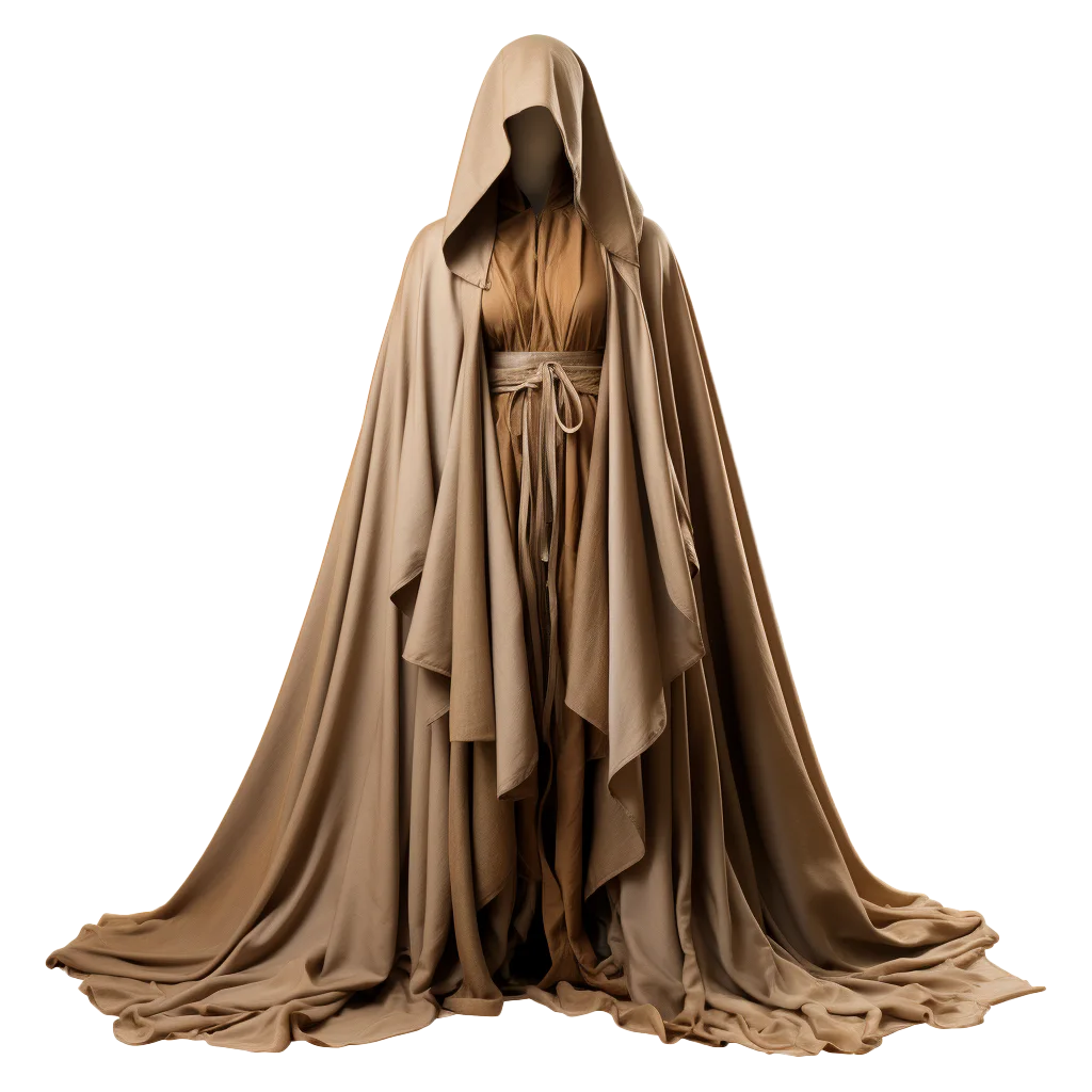 Desert Nomad Hooded Cloak Fantasy Costume Free PNG