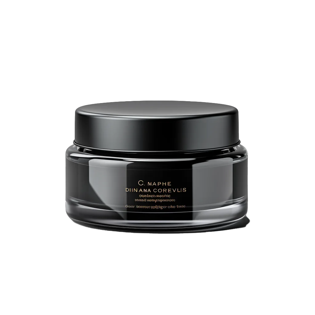 Black Cosmetic Jar with Lid Free PNG