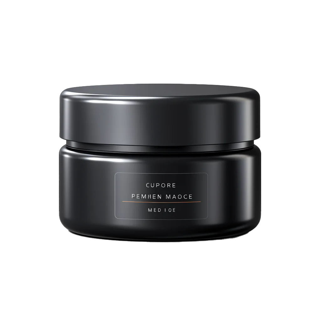 Black Matte Skincare Cream Jar Free PNG