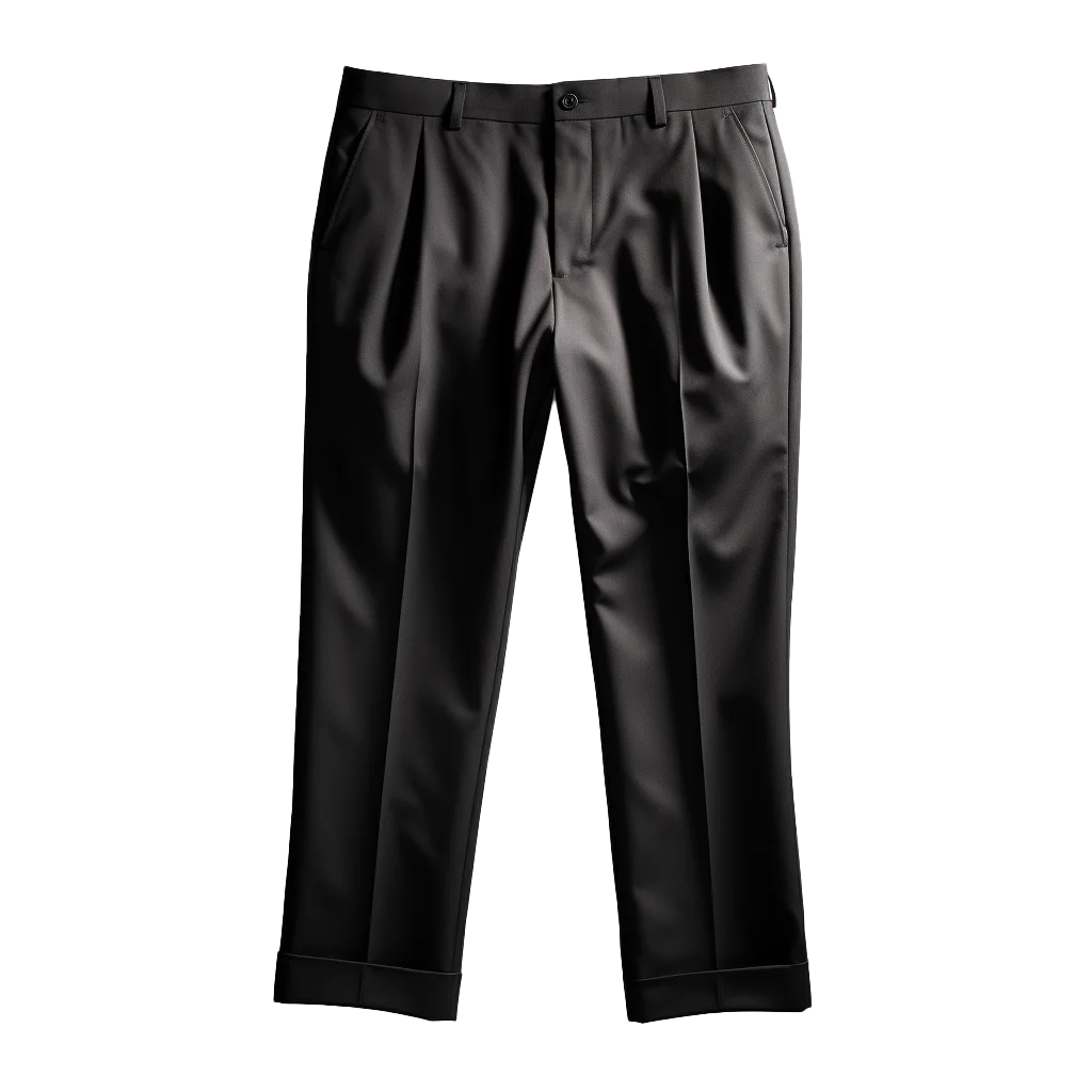Men Tailored Black Dress Slacks Free PNG