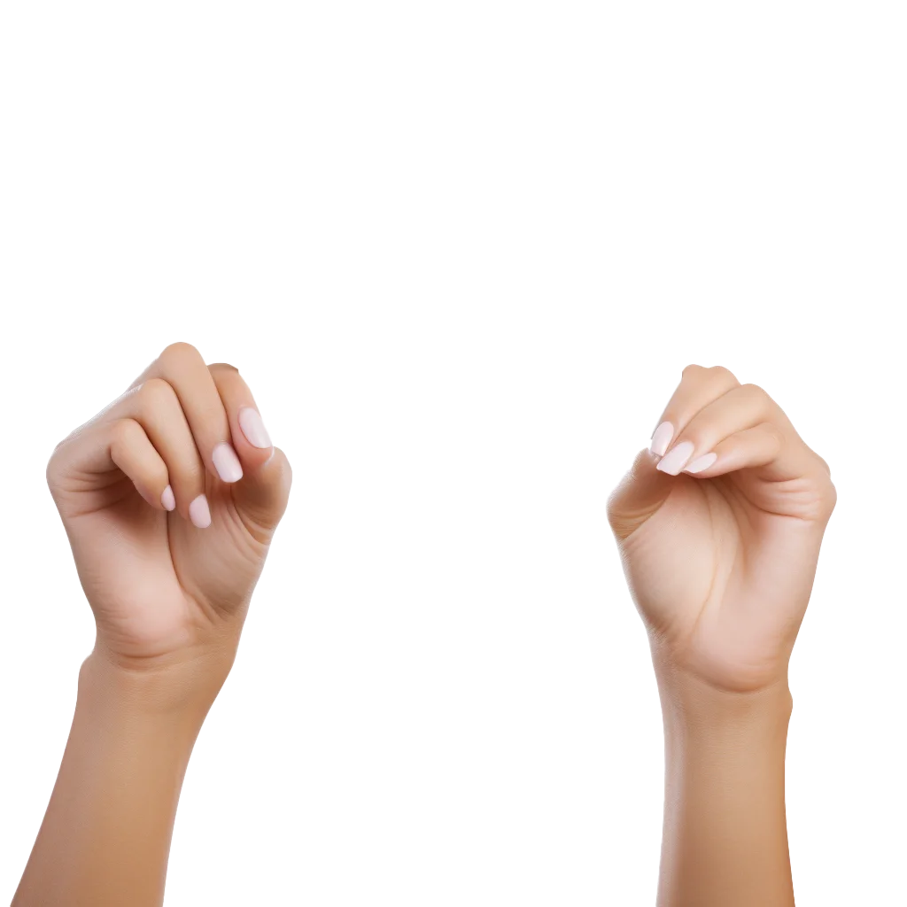Female Hands Open Pinch Gesture Free PNG