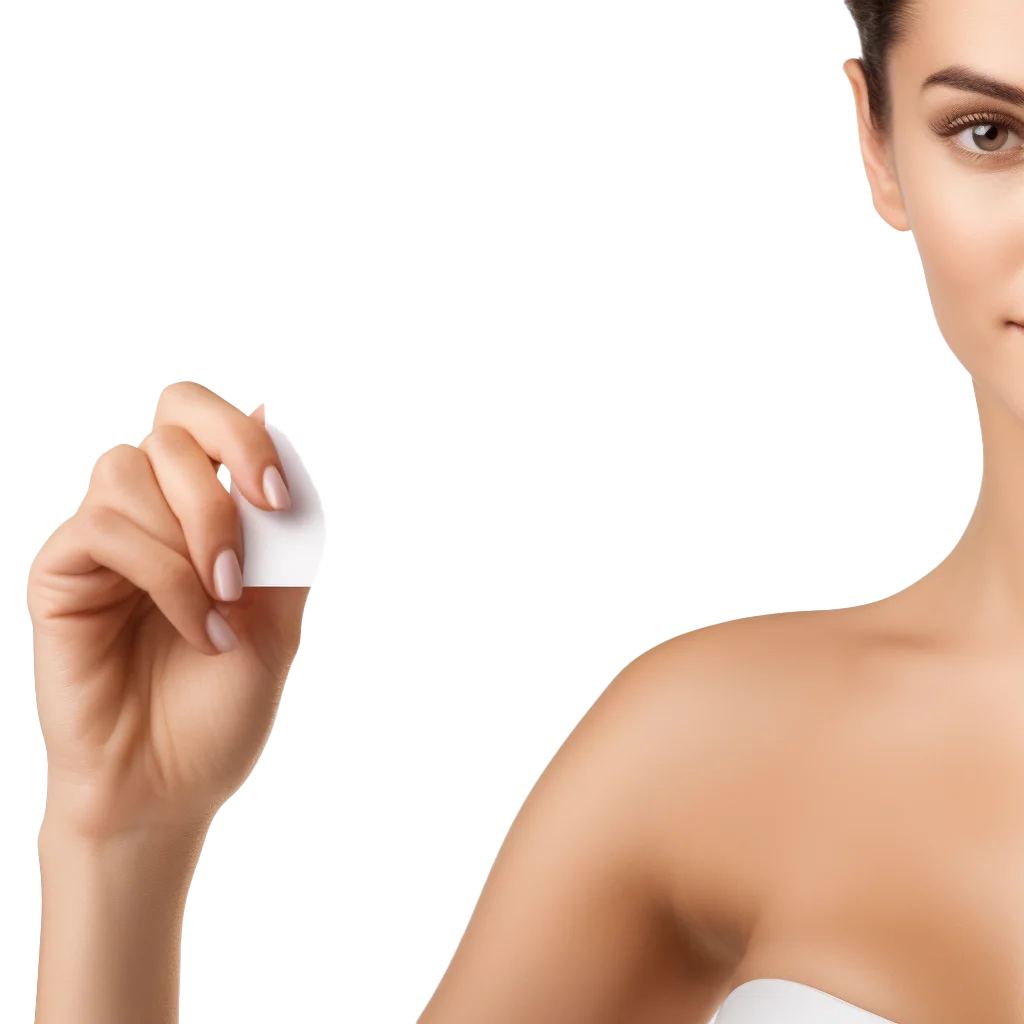 Woman Holding Small Blank Card Free PNG