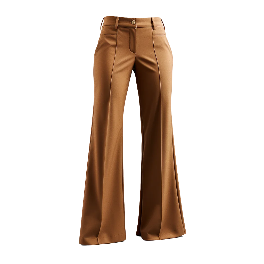 Brown Flare Pants Free PNG