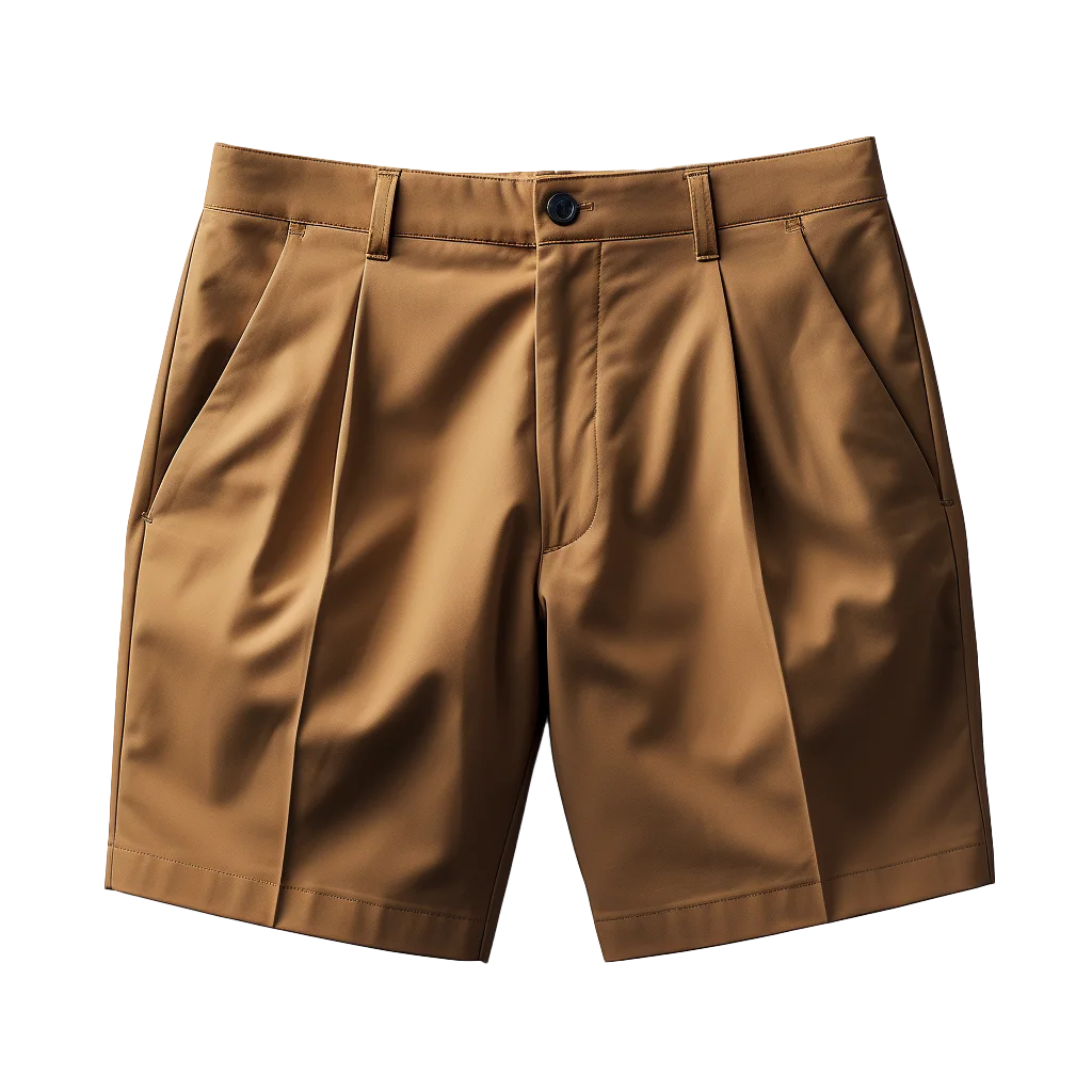 Men Earth Brown Relaxed Chino Shorts Free PNG