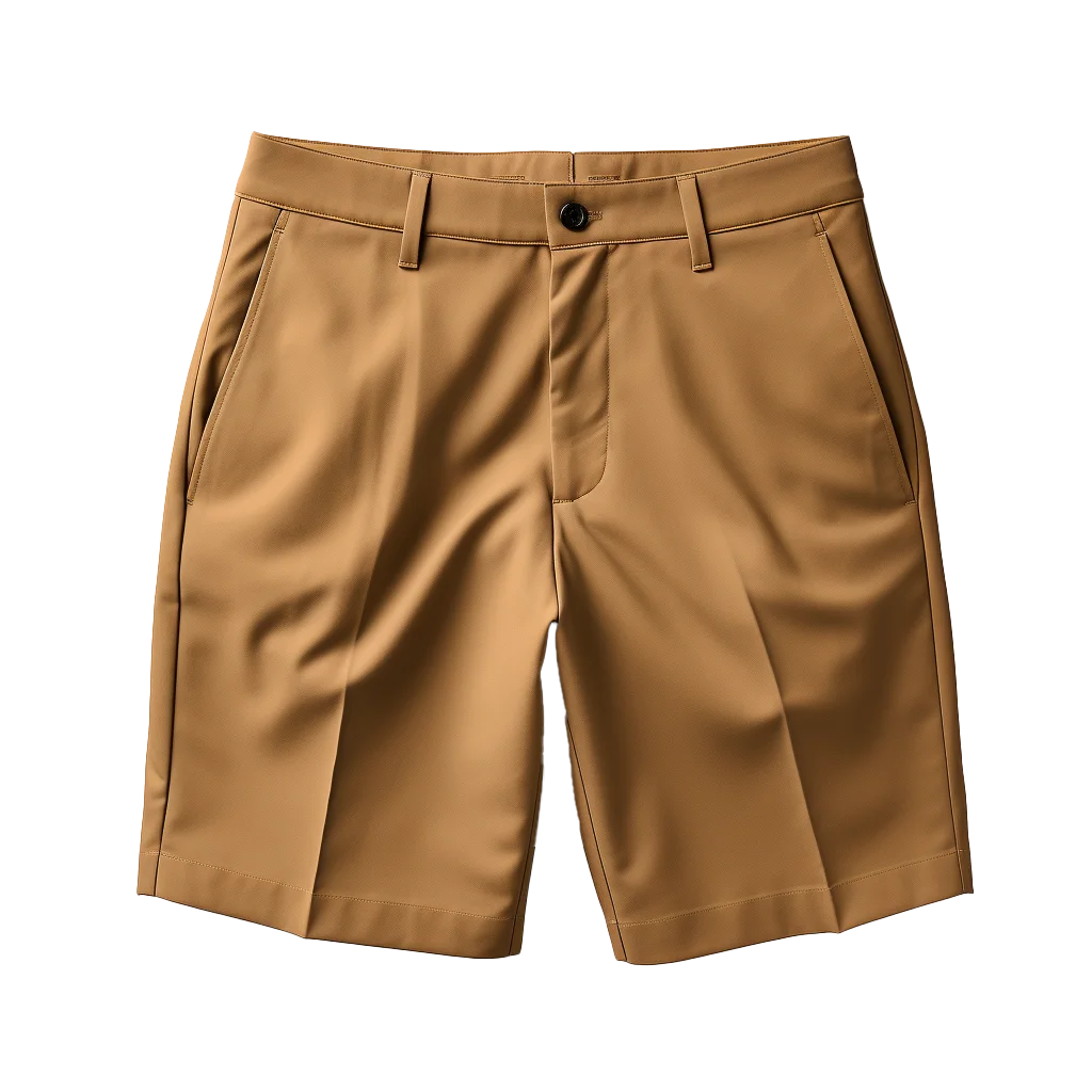 Men Khaki Tan Dress Shorts Free PNG