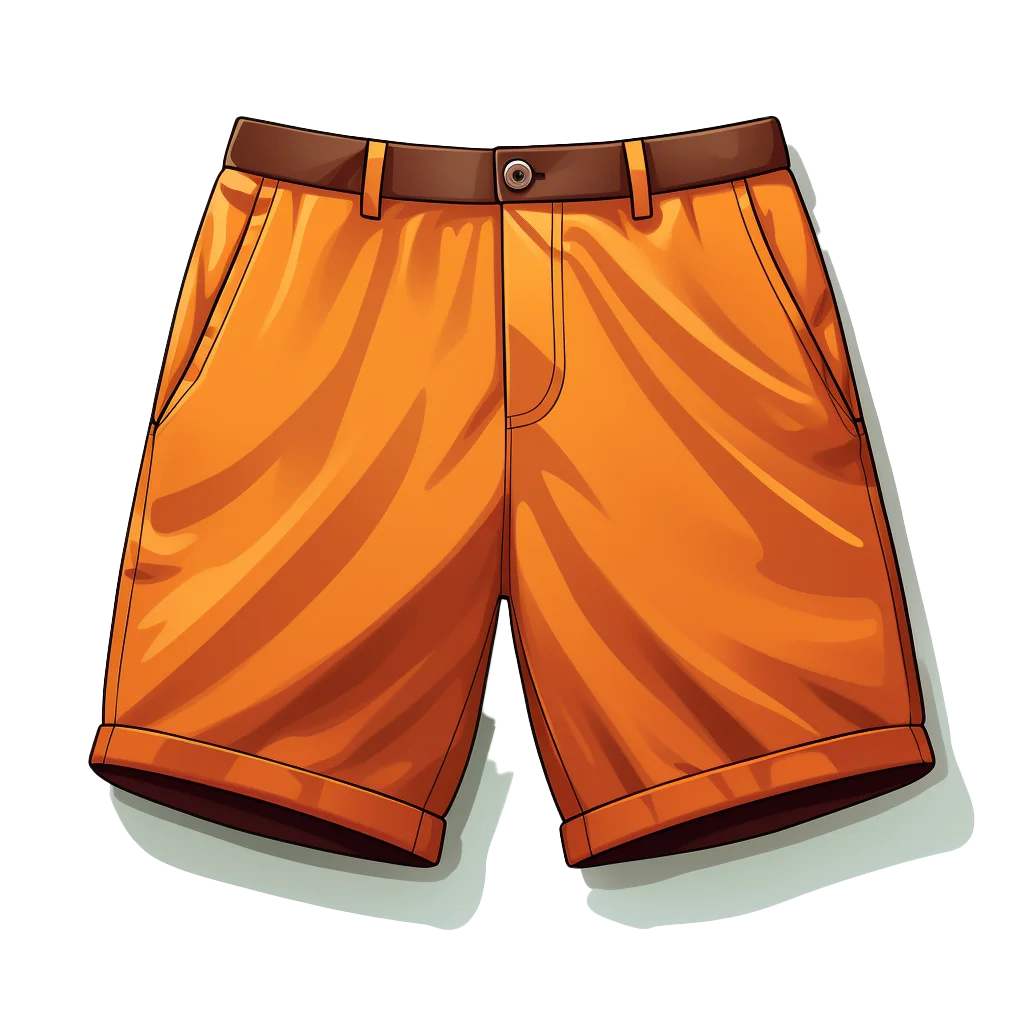 Men Glossy Orange Brown Boardshorts Free PNG