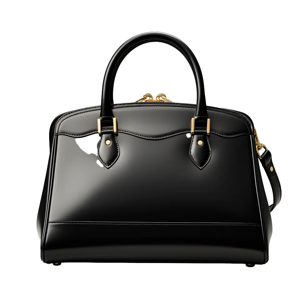 Black Leather Doctor Satchel Bag Free PNG