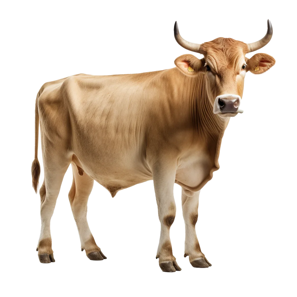 Brown Desi Cow Standing Farm Livestock Animal Free PNG