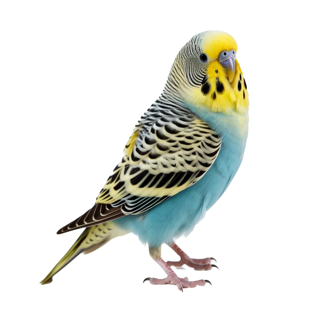 Yellow And Blue Budgerigar Parakeet Standing Free PNG