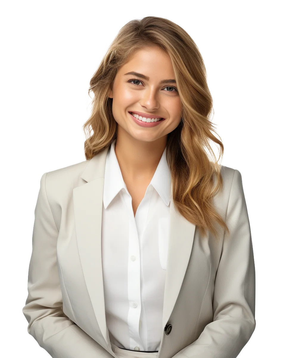 Smiling Professional Woman In Beige Blazer Cutout Free PNG