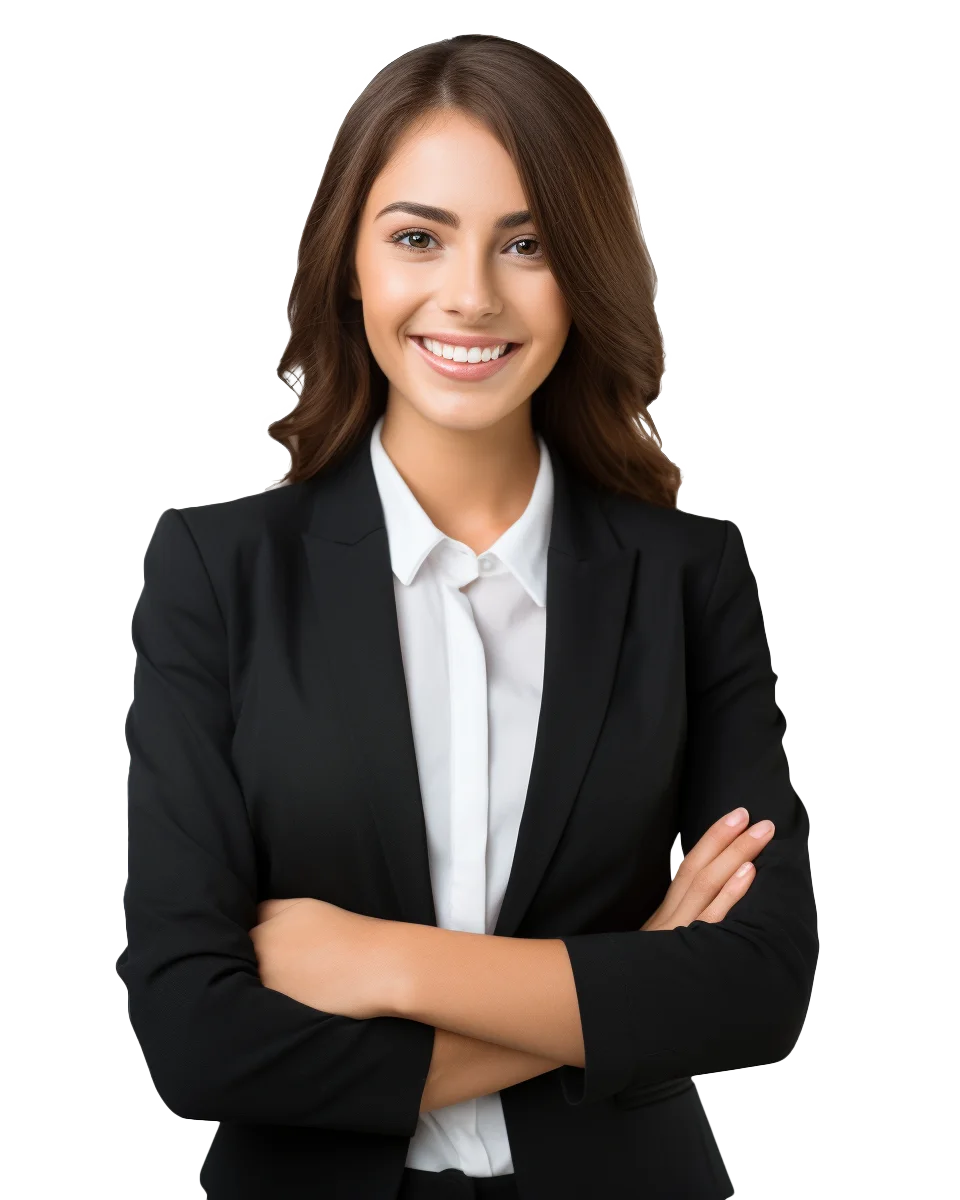 Smiling Businesswoman In Black Blazer Portrait Free PNG