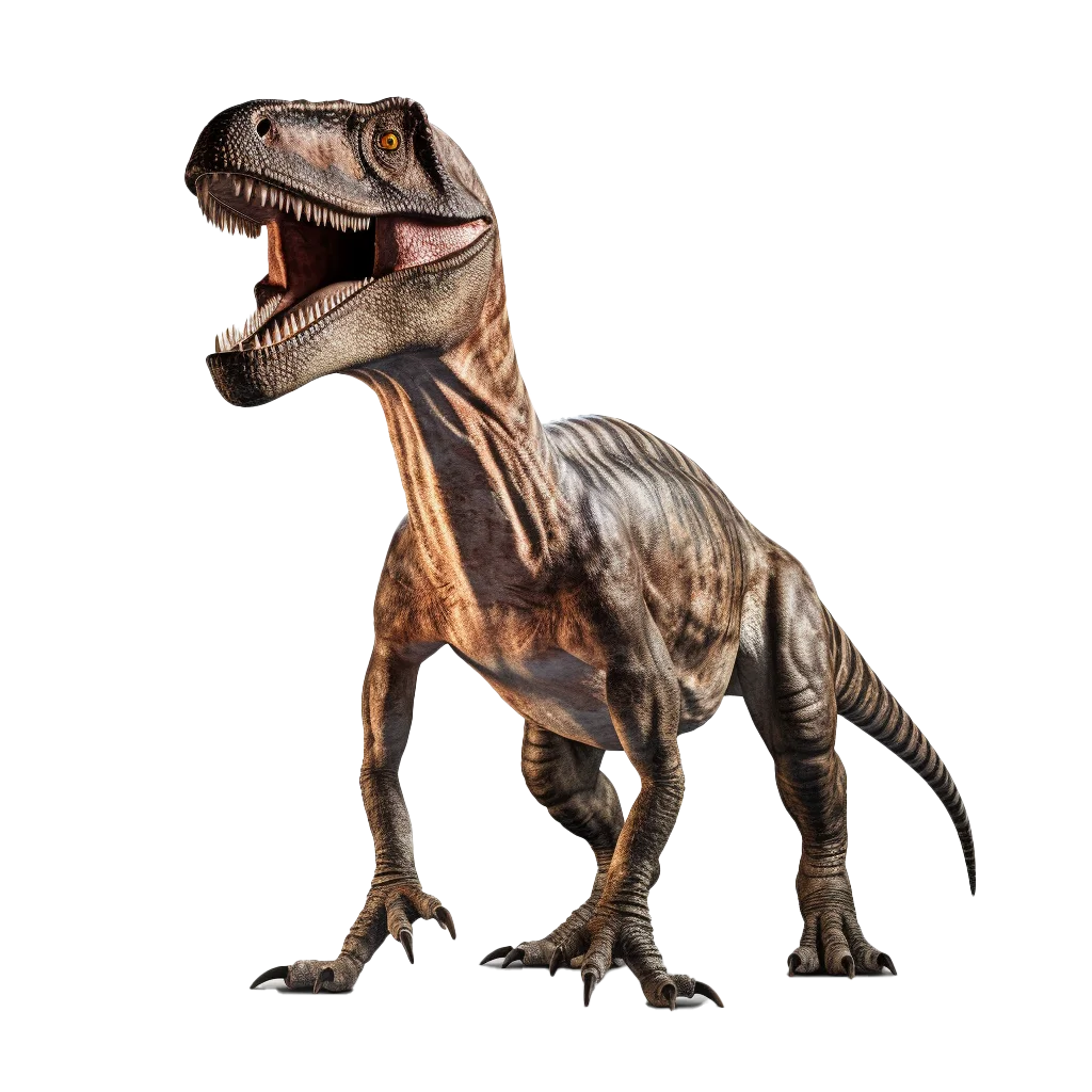 Predatory Velociraptor Dinosaur Roaring Cutout Free PNG