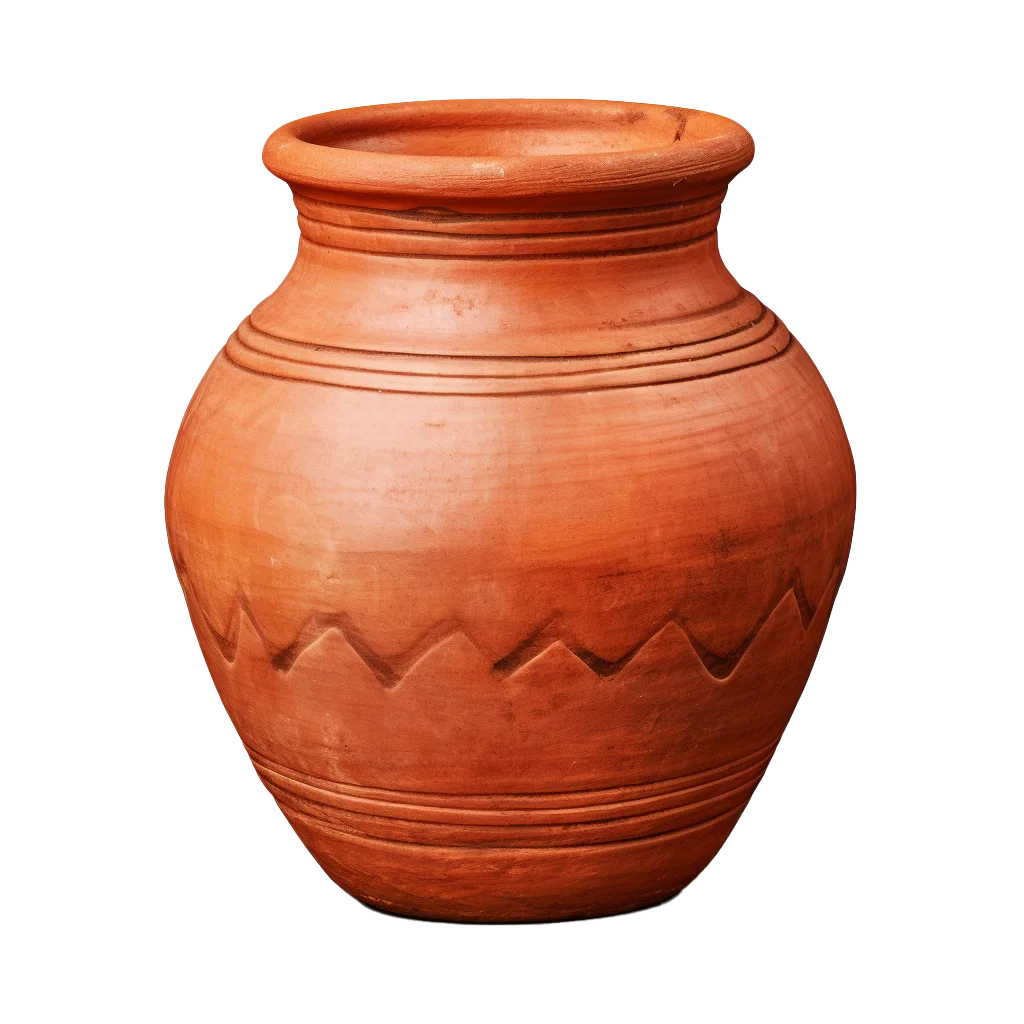 Traditional Handcrafted Terracotta Water Pot Urn Free PNG