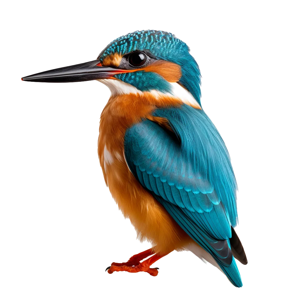 Common Kingfisher Bird Perched Wildlife Profile Free PNG