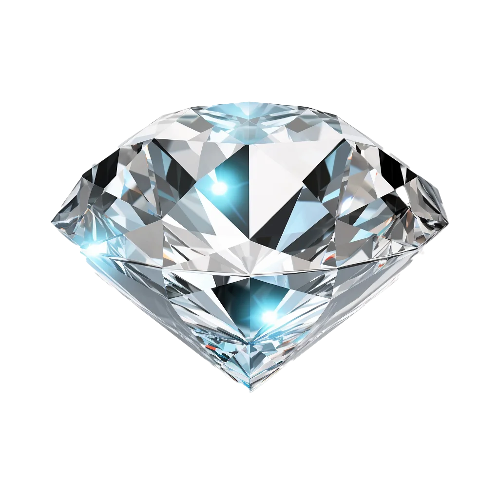 Brilliant Faceted Round Cut Diamond Gemstone Cutout Free PNG