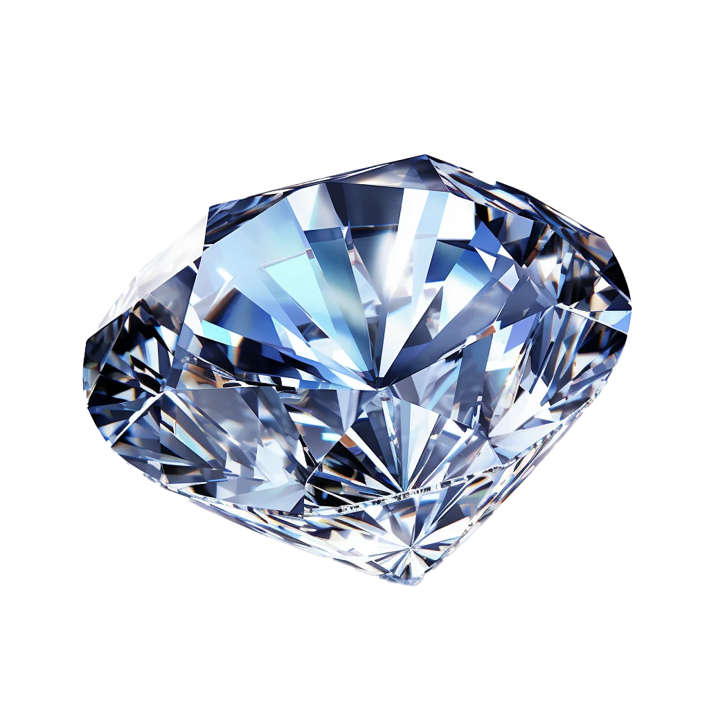Sparkling Faceted Round Brilliant Cut Diamond Gem Free PNG