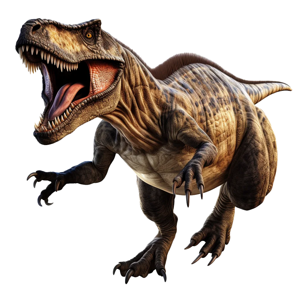 Aggressive Roaring T-Rex Dinosaur Creature Cutout Free PNG