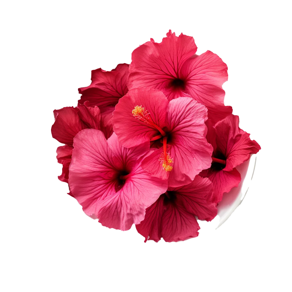 Cluster Of Fresh Pink Hibiscus Flowers Botanical Free PNG