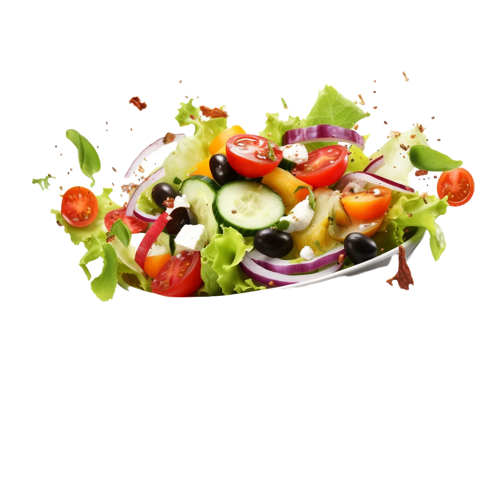Greek Salad Bowl With Feta Cheese And Olives Free PNG