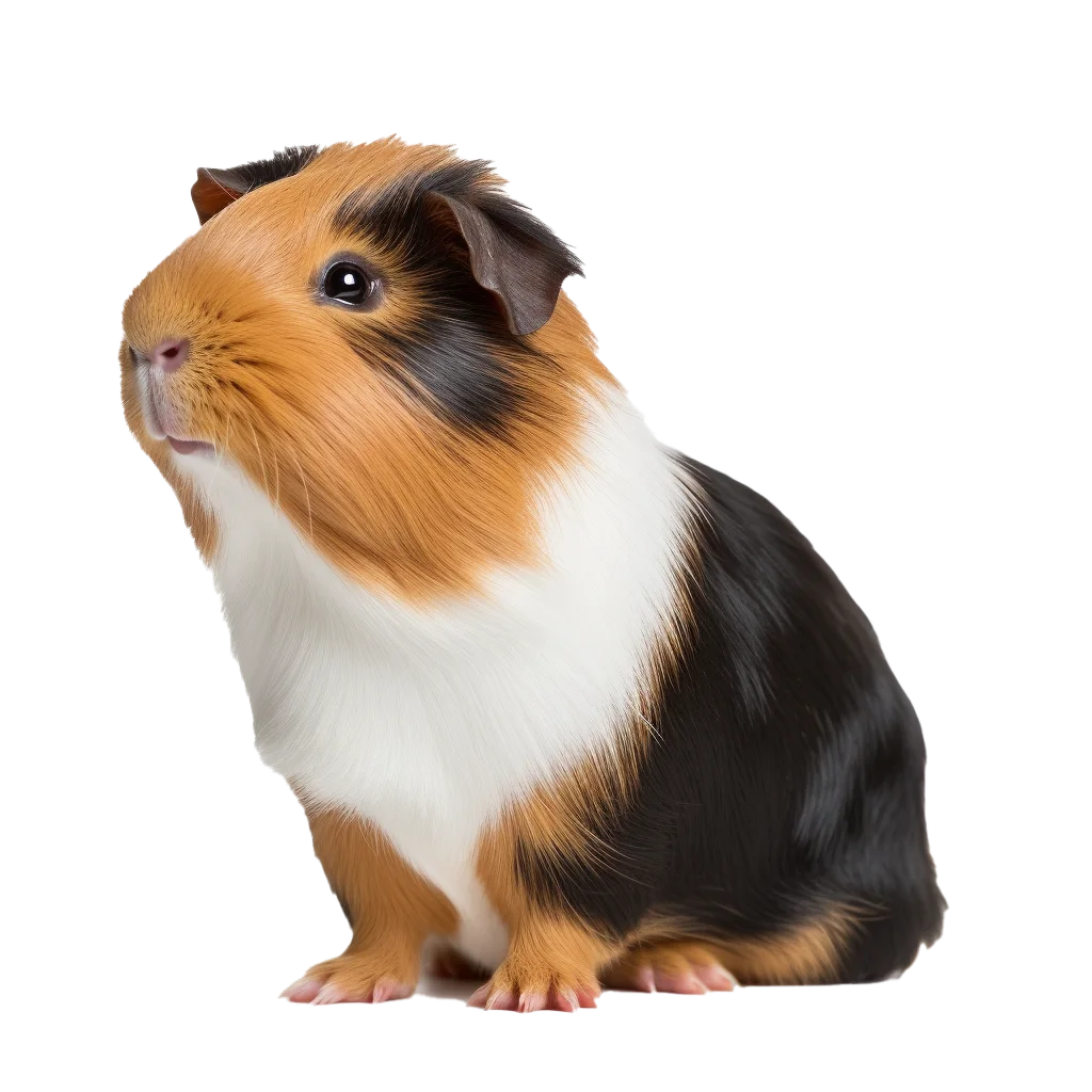 Cute Pet Guinea Pig Standing Alert Cavy Rodent Free PNG