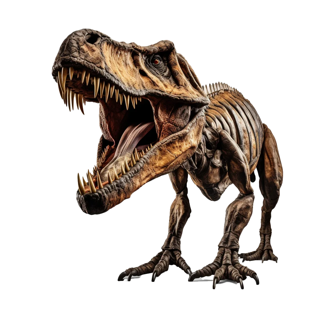Aggressive T-Rex Dinosaur Roaring Head Creature Free PNG