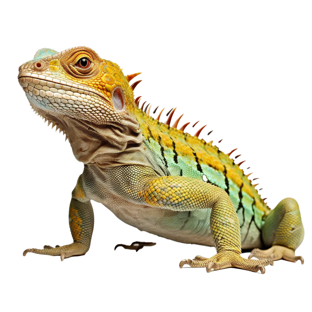 Yellow Spiny Mountain Lizard Reptile Wildlife Free PNG