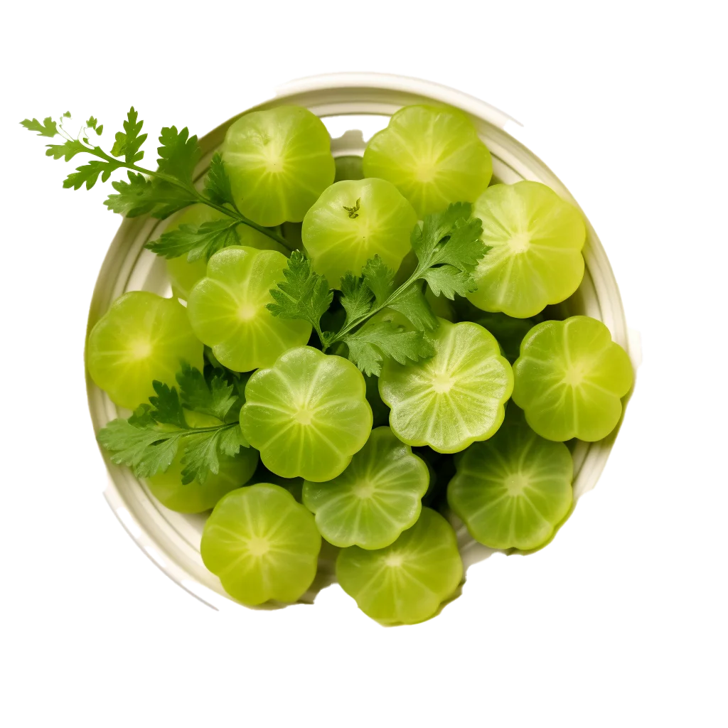 Fresh Green Gooseberries On White Plate Fruit Free PNG