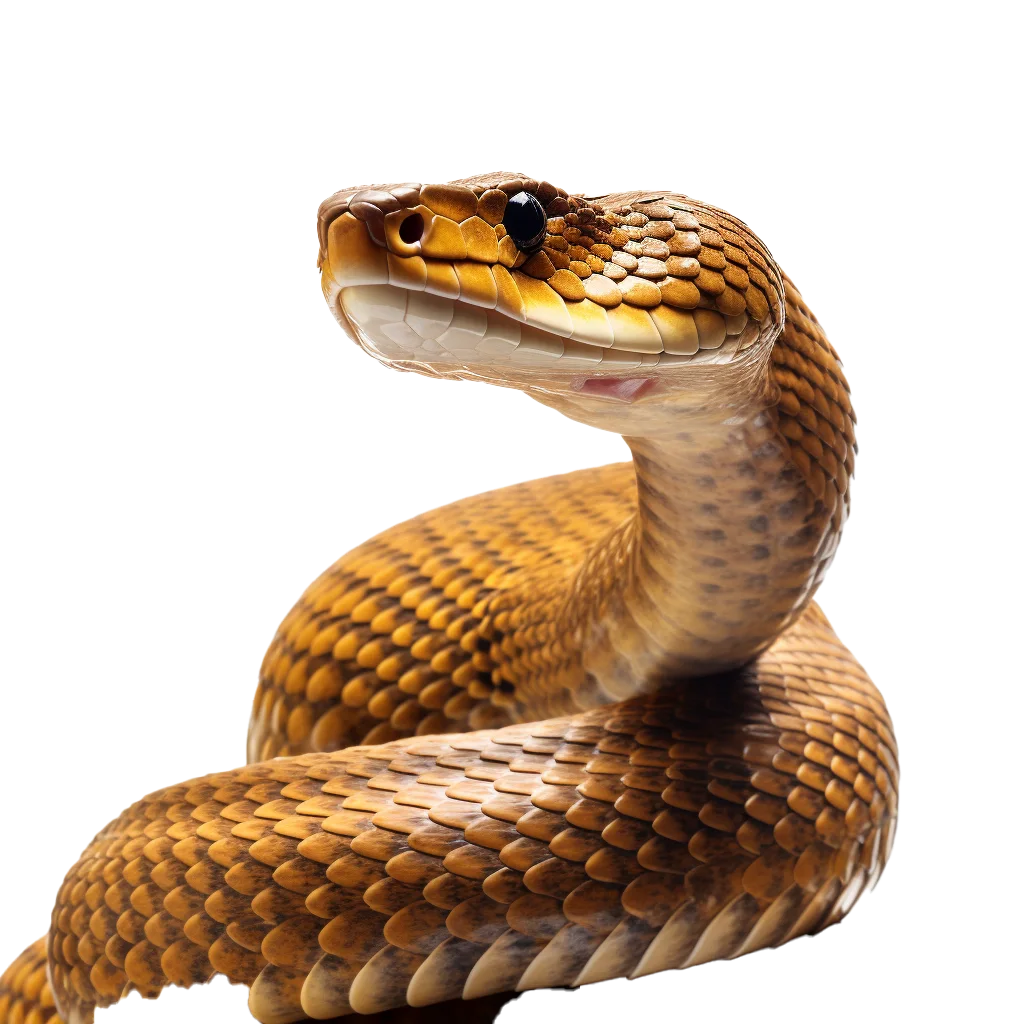 Coiled Golden Rattlesnake Reptile Wildlife Cutout Free PNG