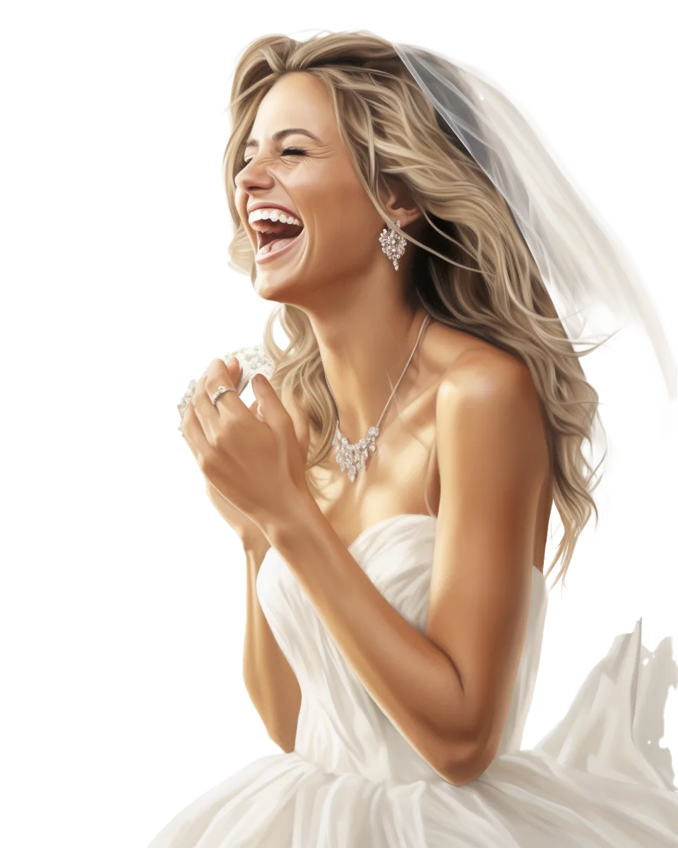 Cheerful Smiling Blonde Woman Laughing Portrait Cutout Free PNG