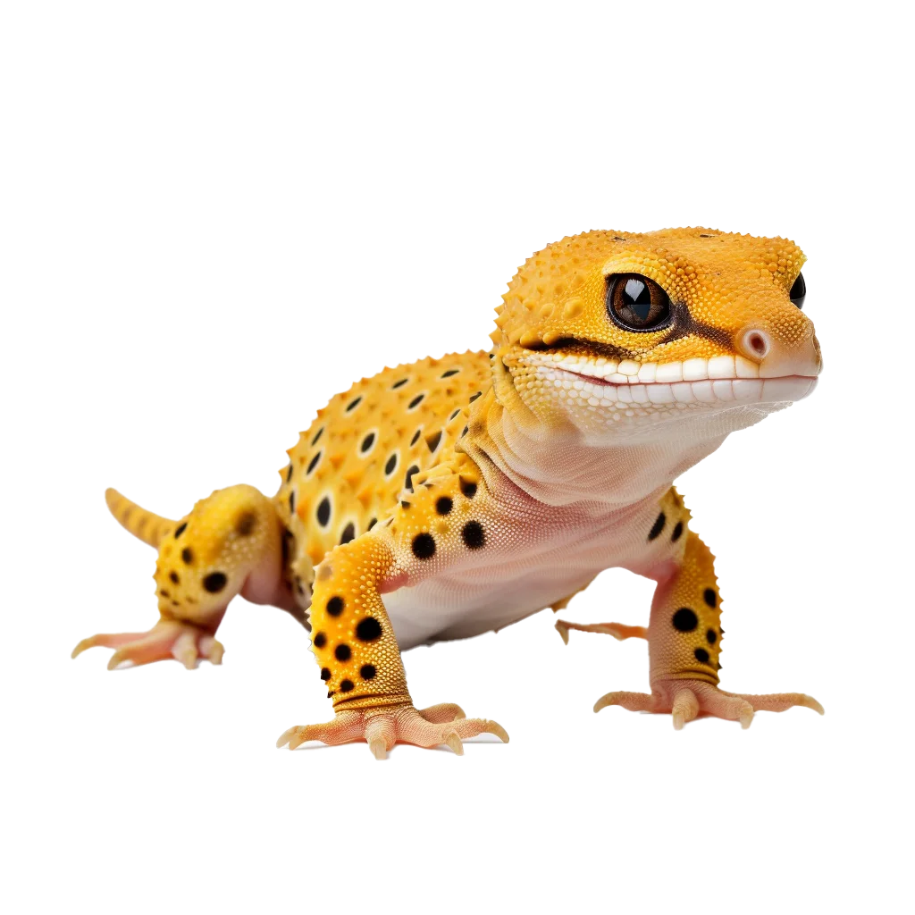 Yellow Spotted Leopard Gecko Exotic Pet Wildlife Cutout Free PNG