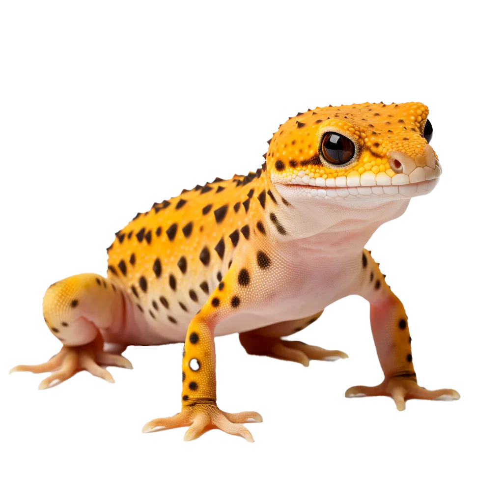 Spotted Leopard Gecko Lizard Crawling Reptile Cutout Free PNG
