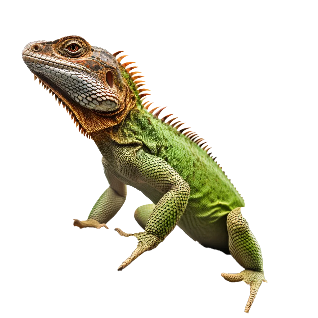 Green Horned Lizard Reptile Crawling Wildlife Cutout Free PNG