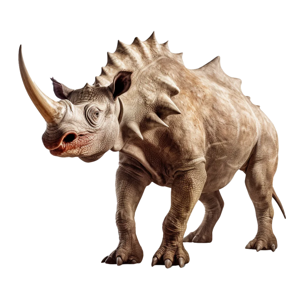 Prehistoric Horned Beast Mammal Creature Cutout Free PNG
