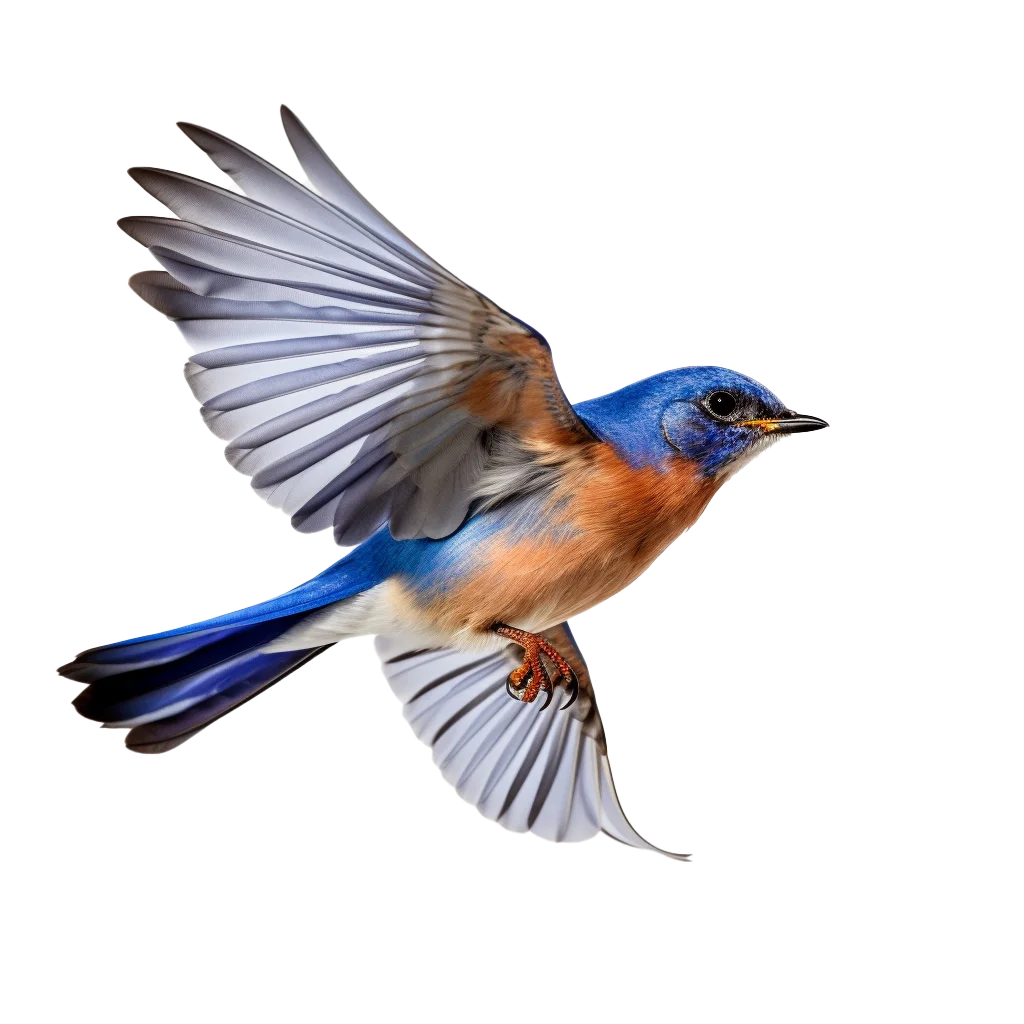 Flying Bluebird Songbird In Flight Wildlife Cutout Free PNG