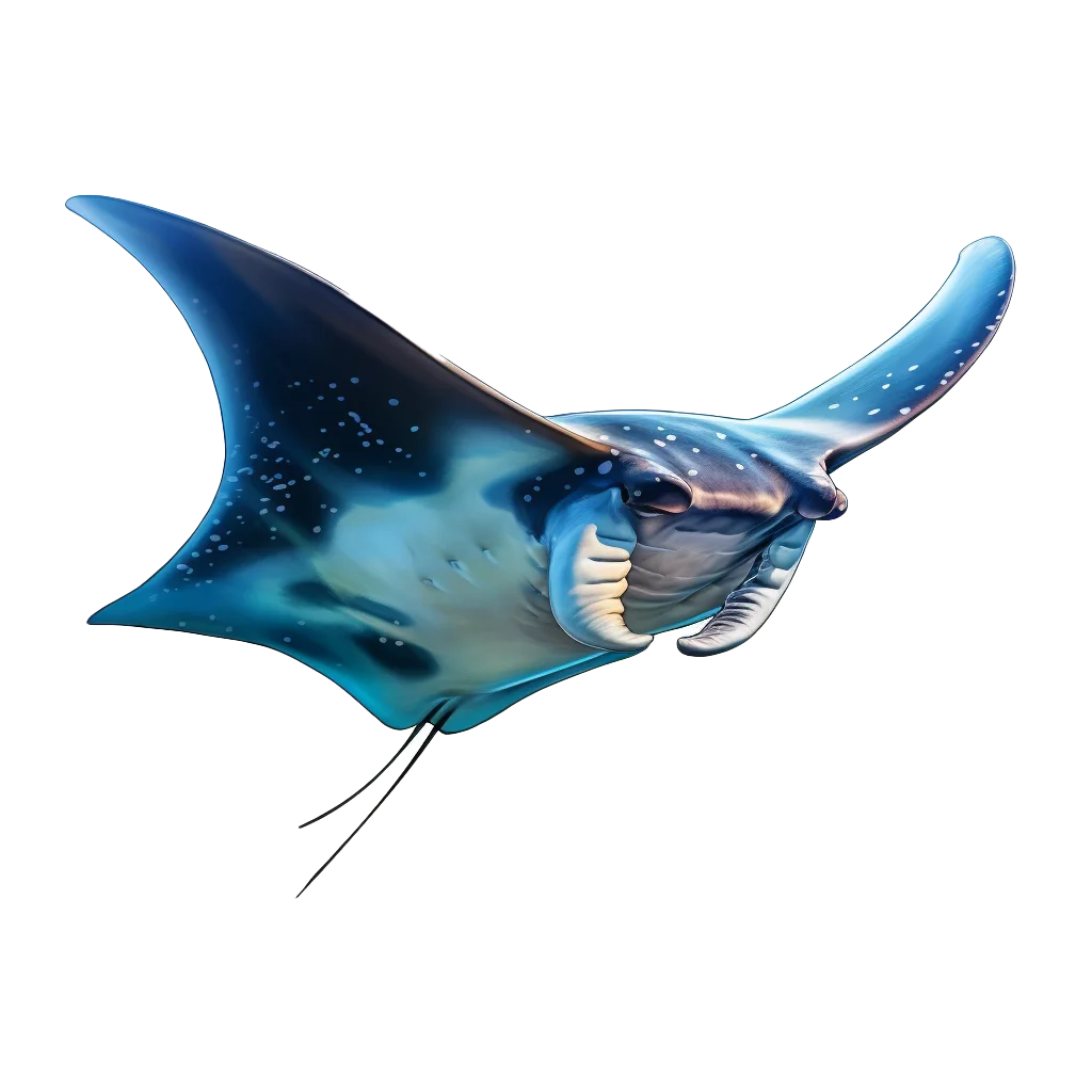 Gliding Giant Manta Ray Marine Ocean Creature Free PNG