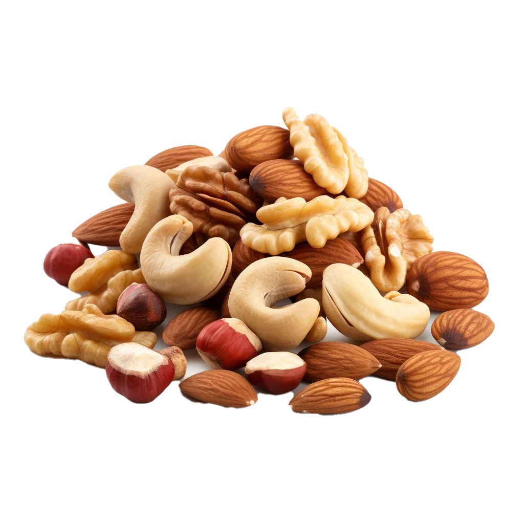 Heap Of Healthy Roasted Mixed Nuts Snack Food Free PNG