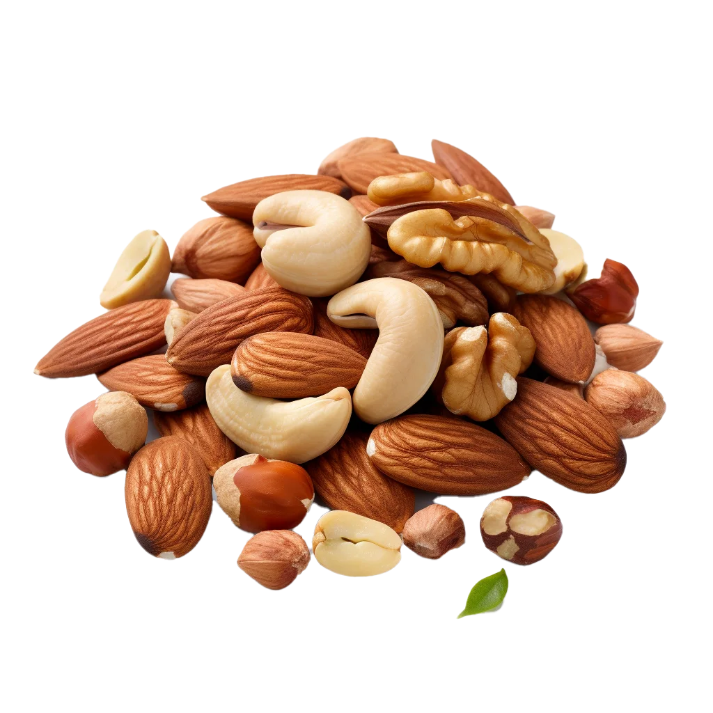 Assorted Raw Mixed Nuts Almonds And Cashews Free PNG